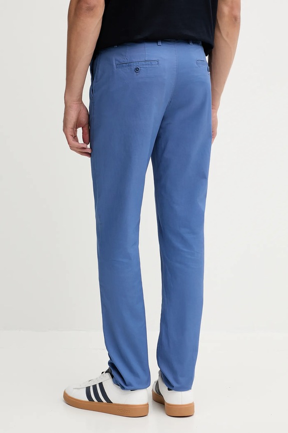 Oblačila Tommy Hilfiger chino hlače moške iz bombaža z elastanom MW0MW40262 modra