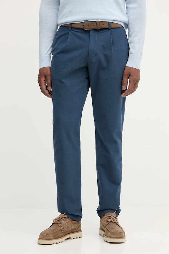 Tommy Hilfiger spodnie z elastanem granatowy MW0MW40699