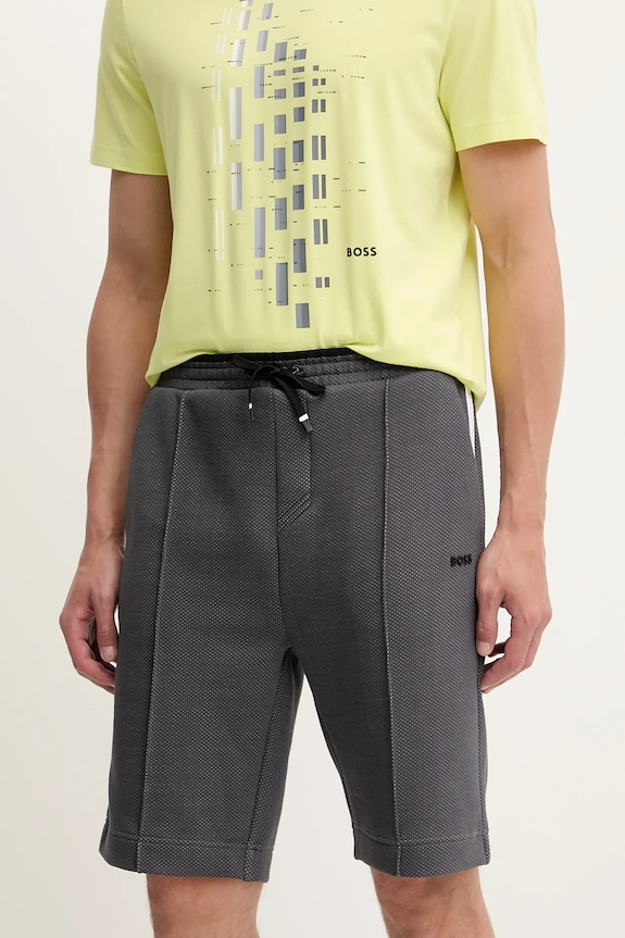 Šortky BOSS Green Shorts TL potlač sivá 50543146