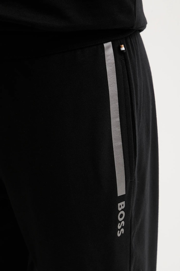 BOSS pamut nadrág otthoni viseletre fekete 50545565