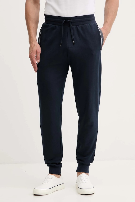 Tepláky BOSS Tracksuit Pants pletenina tmavomodrá 50545579