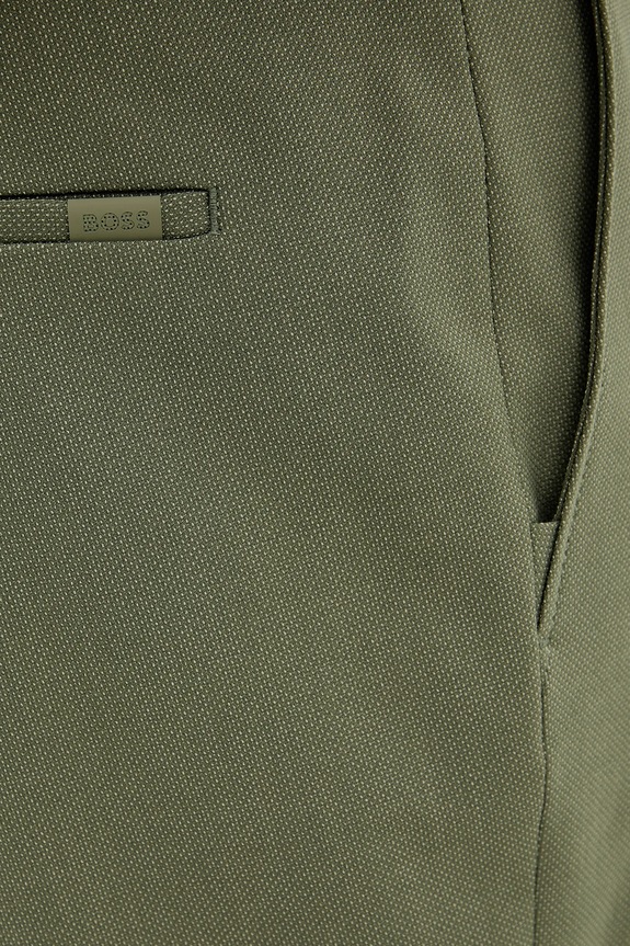 BOSS pantaloni din lână P-Perin-CW-WG-253 verde 50546063