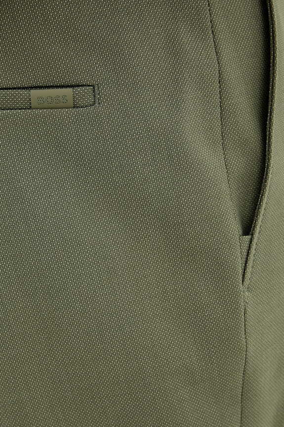 BOSS pantaloni din lână P-Perin-CW-WG-253 verde 50546063