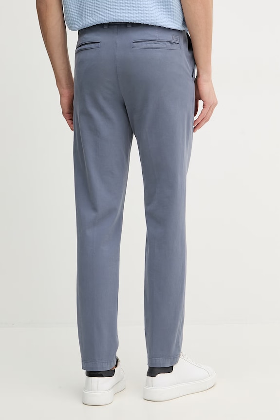 Oblečenie BOSS nohavice chinos pánske bavlnené s elastanom H-Kane1 50543304 modrá