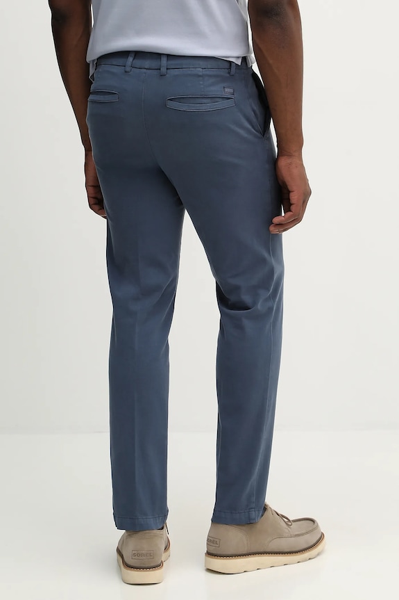 Oblečenie BOSS nohavice chinos pánske bavlnené s elastanom H-Kane1 50543304 modrá