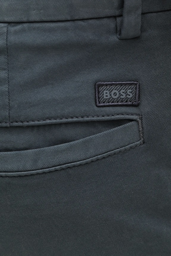 BOSS nohavice chinos pánske bavlnené s elastanom H-Kane1 modrá 50543304