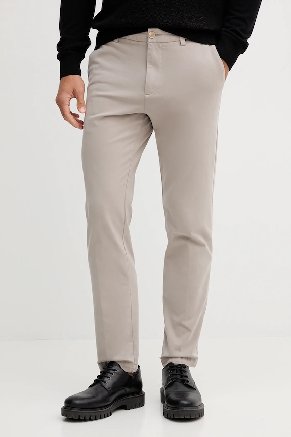 BOSS pantaloni chinos bărbați din bumbac cu elastan H-Kane1 chinos bej 50543304