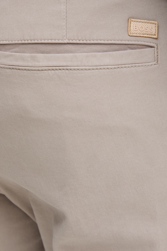 BOSS pantaloni chinos bărbați din bumbac cu elastan H-Kane1 bej 50543304
