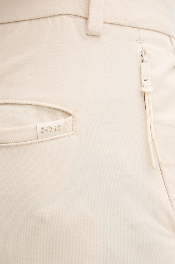 Παντελόνι BOSS P-Kaiton1-Zip μπεζ 50543945