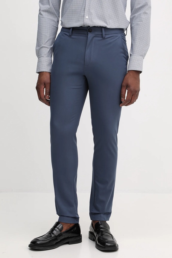 Παντελόνι BOSS P-Kaiton1-Zip ύφασμα μπλε 50543945