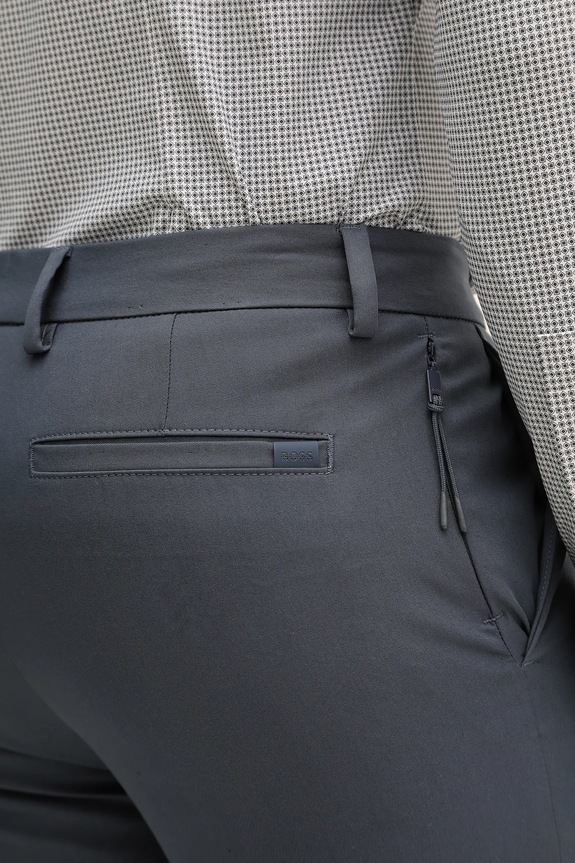 Παντελόνι BOSS P-Kaiton1-Zip μπλε 50543945
