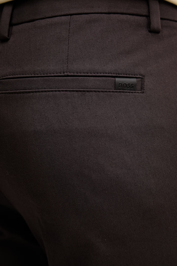 BOSS pantaloni P-Kaiton1-Zip maro 50543945