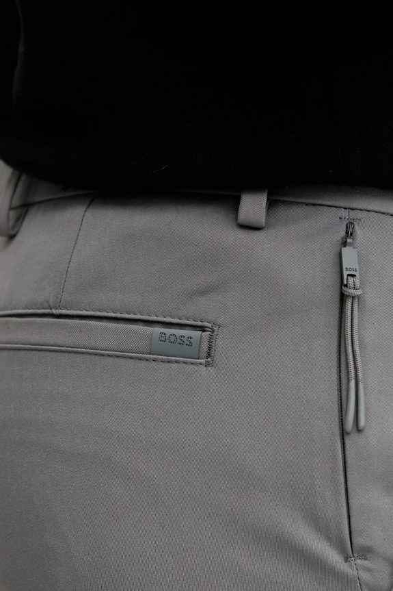Nohavice BOSS P-Kaiton1-Zip sivá 50543945