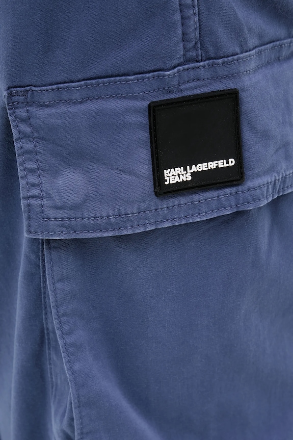 Hlače Karl Lagerfeld Jeans plava A3M10085