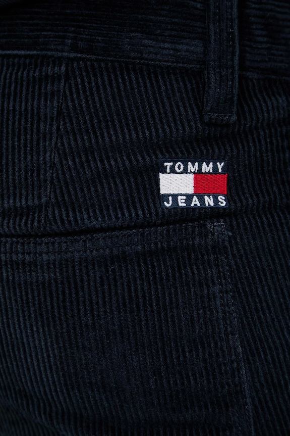 Menčestrové nohavice Tommy Jeans tmavomodrá DM0DM22242