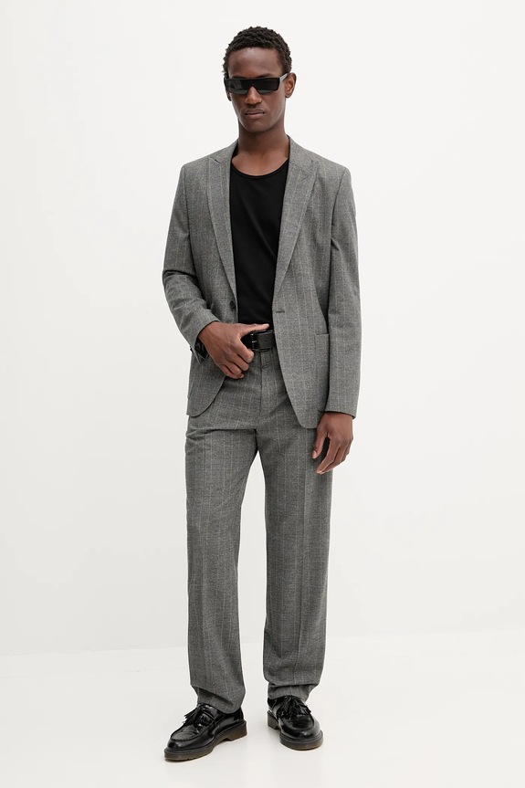 HUGO spodnie Teagan231X 50544691 szary AW25
