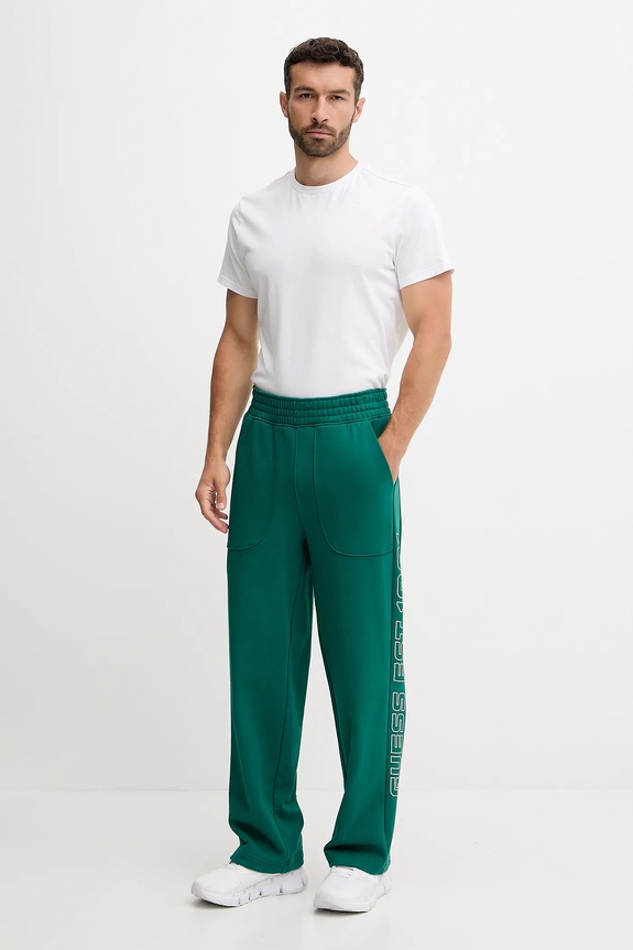Guess pamut melegítőnadrág MENTORE Z5YB00.KCE91 zöld AW25