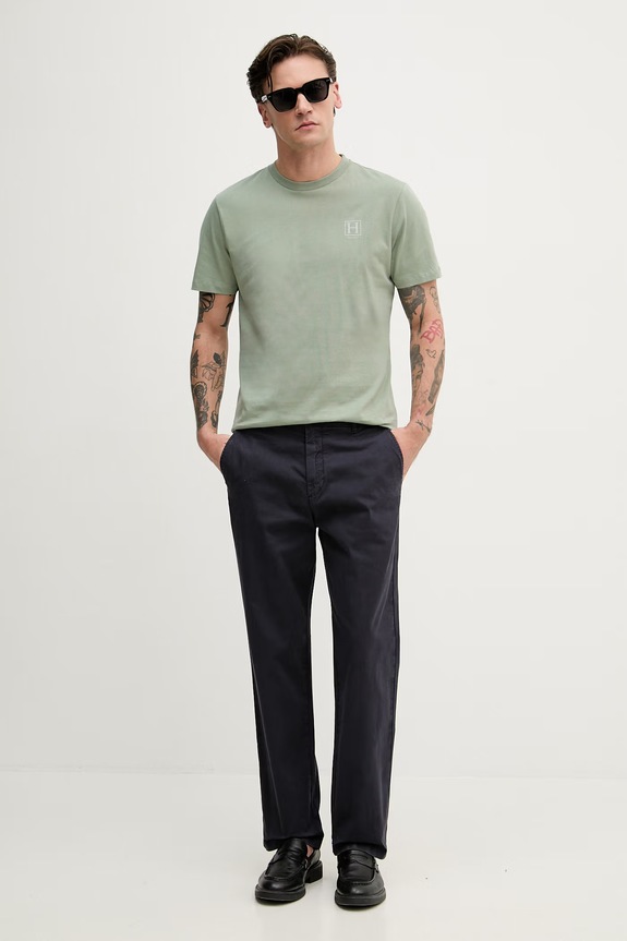 United Colors of Benetton pantaloni bărbătești din bumbac cu elastan 4TZYUF05H bleumarin SS26