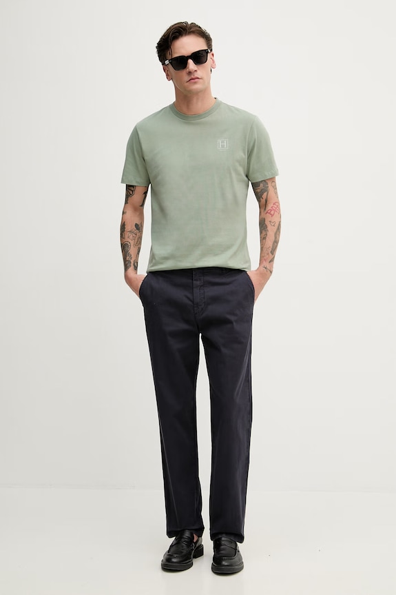 United Colors of Benetton pantaloni bărbătești din bumbac cu elastan 4TZYUF05H bleumarin SS26