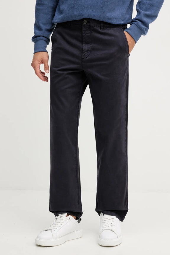 United Colors of Benetton pantaloni bărbați bumbac cu elastan drept bleumarin 4TZYUF05H