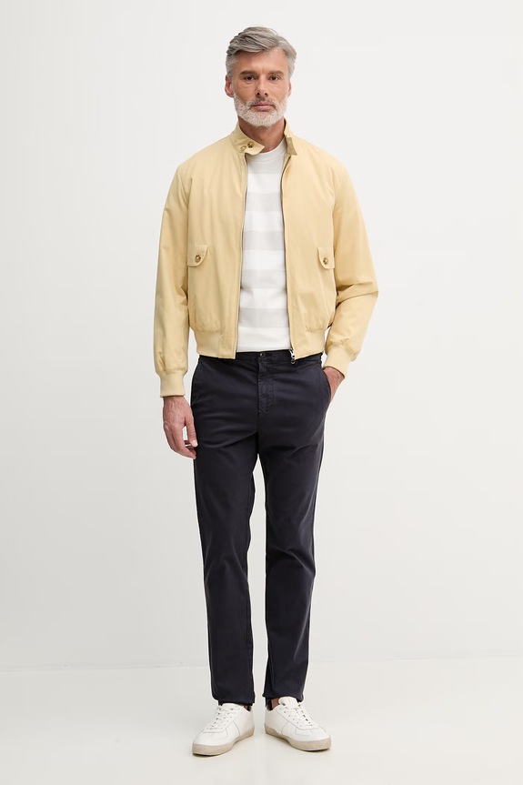 United Colors of Benetton pantaloni chinos bărbați din bumbac cu elastan 4TZYUF04P bleumarin SS26