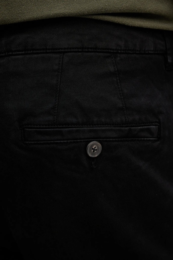 United Colors of Benetton Παντελόνι chino ανδρικό βαμβακερό με ελαστάν μαύρο 4TZYUF04P