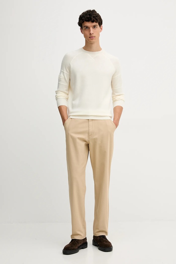 Βαμβακερό παντελόνι United Colors of Benetton 4QHDUF05N καφέ AW25