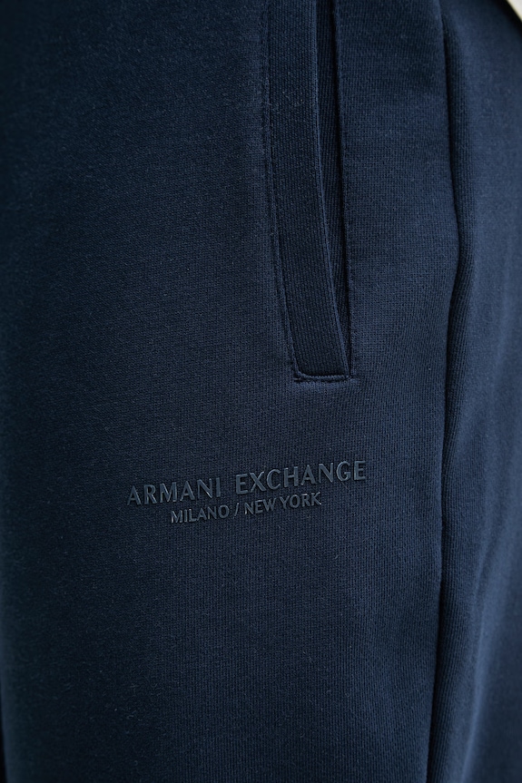 Armani Exchange спортивные штаны для мужчин из хлопка тёмно-синий XM001299.AF20934