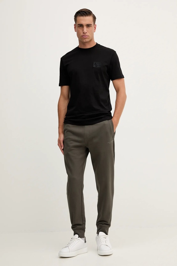 Bavlněné tepláky Armani Exchange XM001299.AF20934 zelená SS26