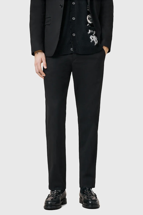 AllSaints pantaloni in cotone ODIN M025QC nero AW25