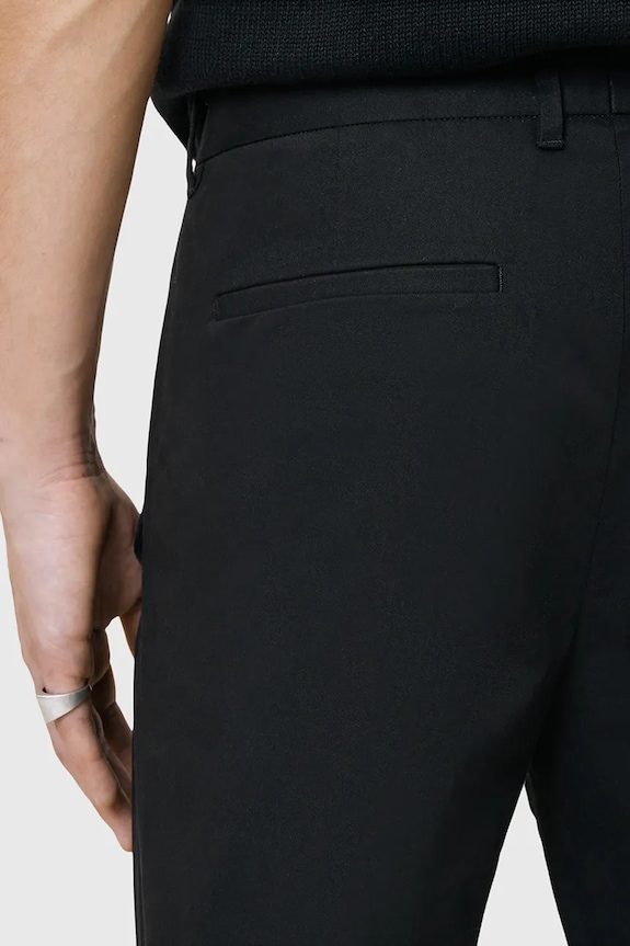 AllSaints pantaloni in cotone ODIN nero M025QC