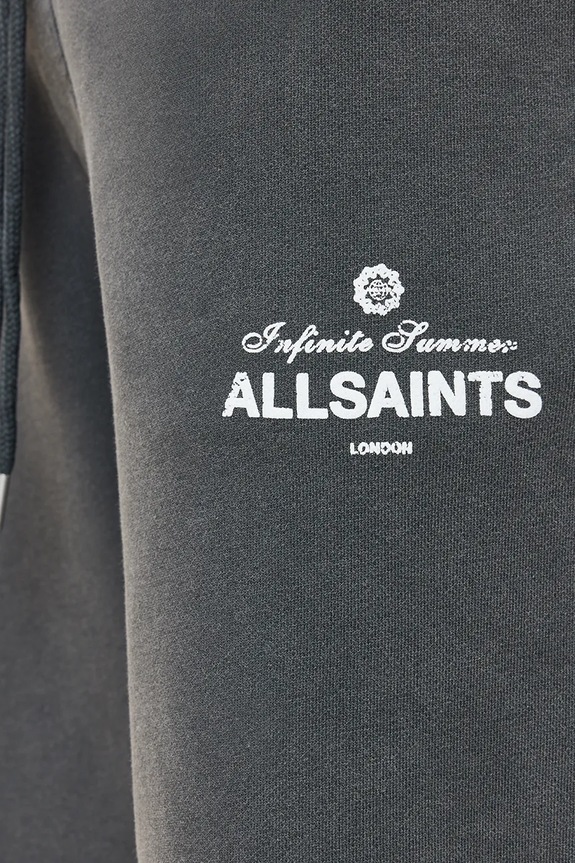 Памучен спортен панталон AllSaints SOLEIL сив M041TC