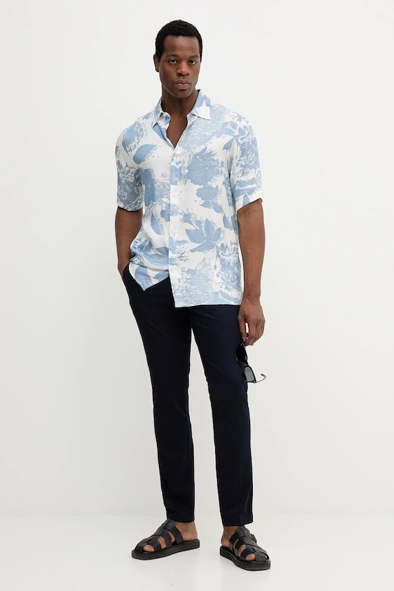 Hackett London pantaloni HM2100007R bleumarin AW25