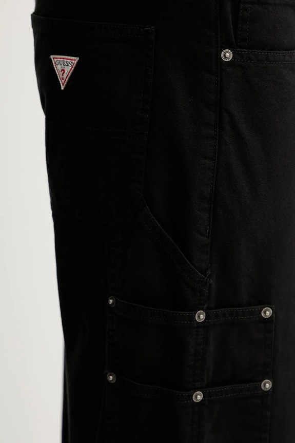 Guess Jeans pantaloni de bumbac negru M5YB67.WHFR1