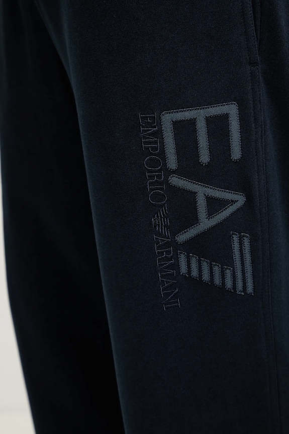 EA7 Emporio Armani pantaloni tuta di cotone blu navy AF13512.7M000906