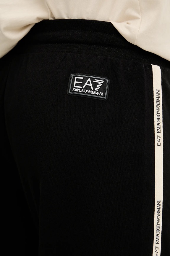 EA7 Emporio Armani pantaloni de trening din bumbac negru AF13512.7M001756