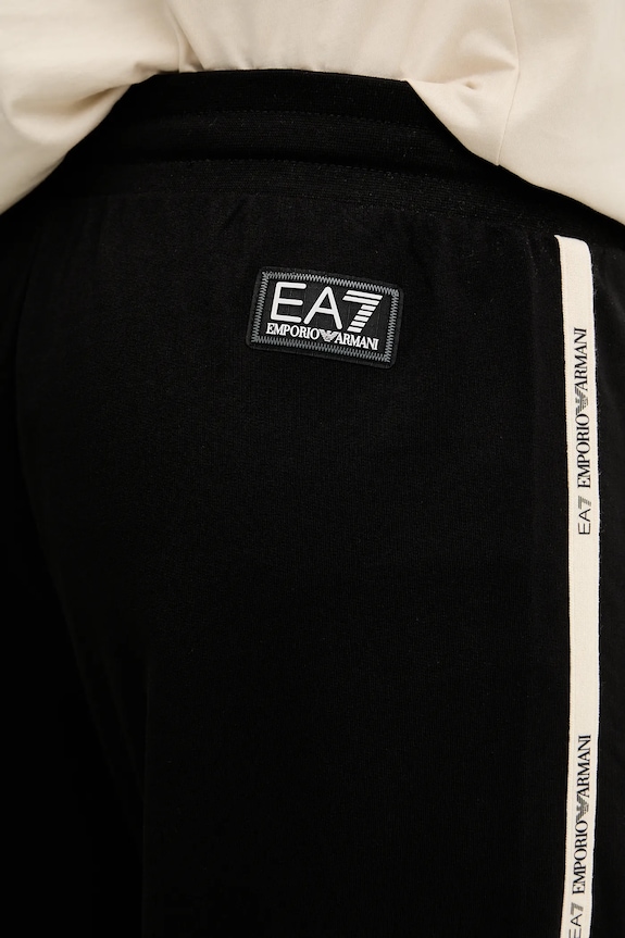 EA7 Emporio Armani pantaloni de trening din bumbac negru AF13512.7M001756