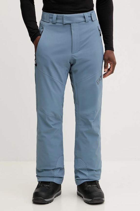 Παντελόνι σκι EA7 Emporio Armani ύφασμα μπλε AF13887.7M000455