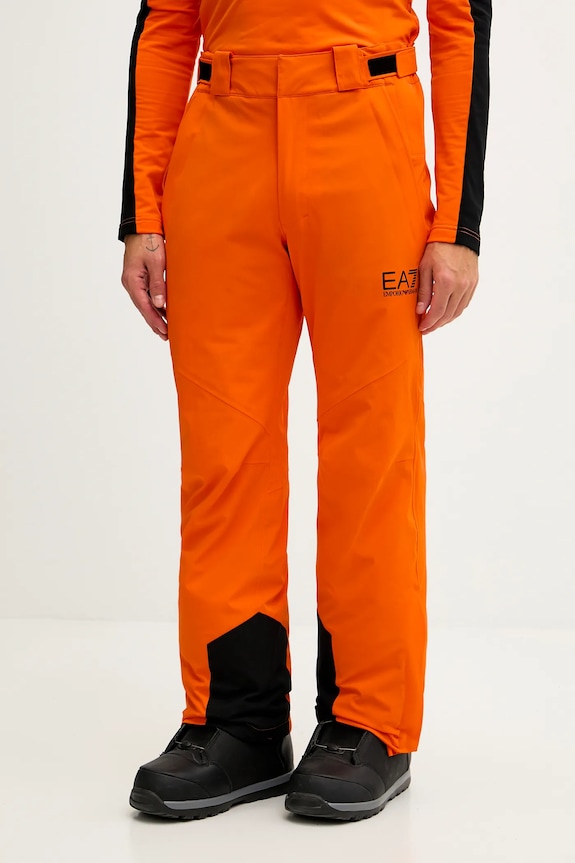 Παντελόνι σκι EA7 Emporio Armani ύφασμα πορτοκαλί AF13889.7M000465