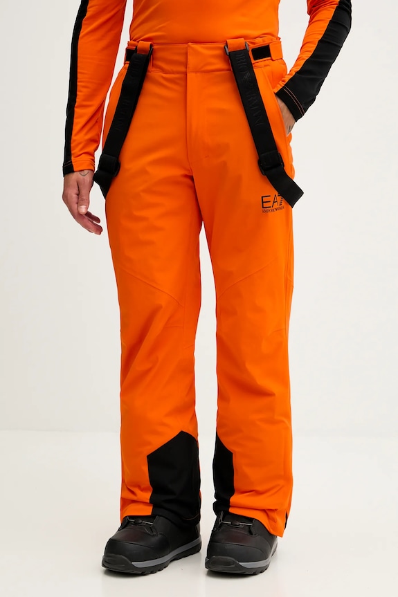 Παντελόνι σκι EA7 Emporio Armani πορτοκαλί AF13889.7M000465