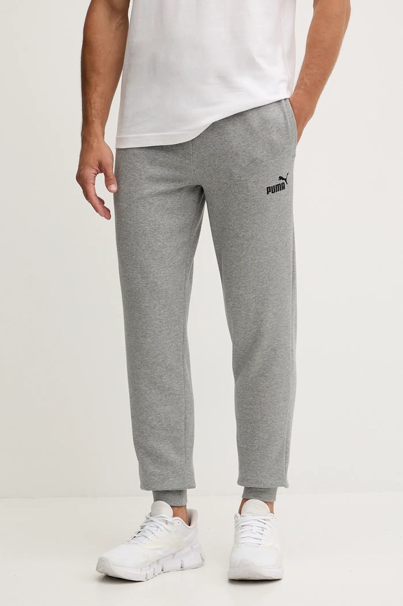 Tepláky Puma Essential Sweatpants pletenina sivá 682606