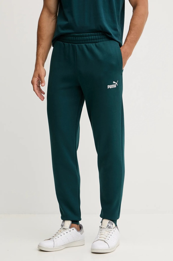 Puma pantaloni tuta applique verde 682607