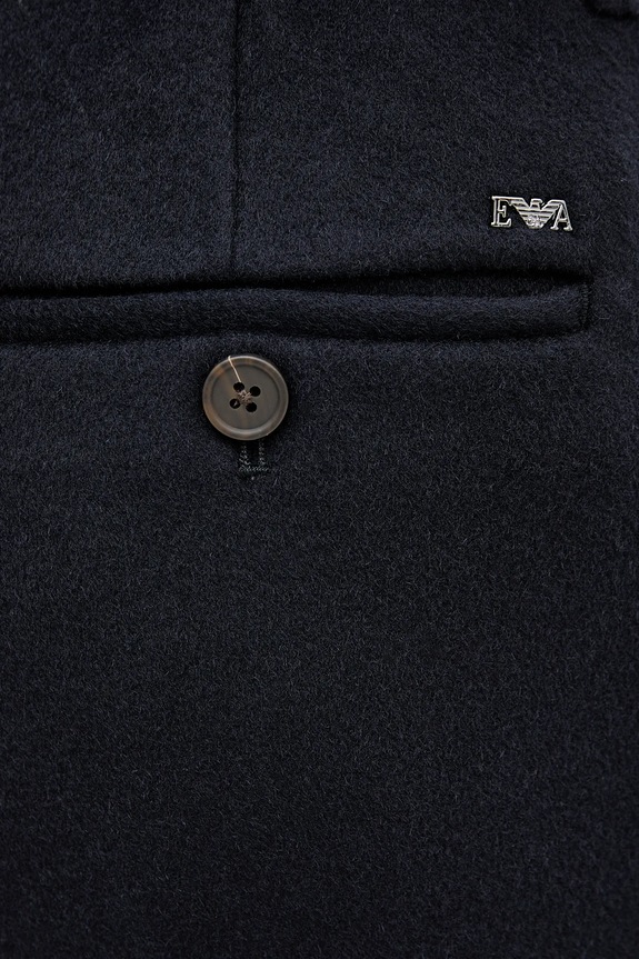 Vlnené nohavice Emporio Armani tmavomodrá EM001182.AF14740