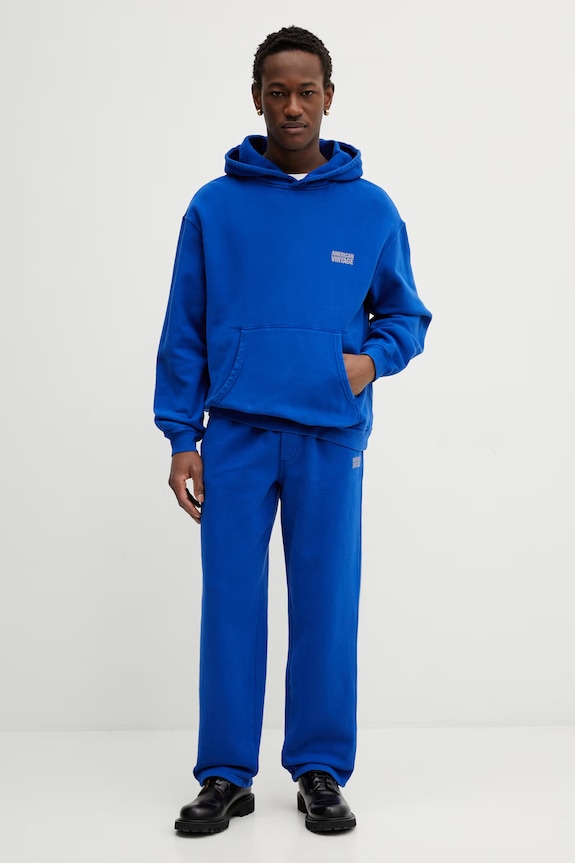 Pamučni donji dio trenirke American Vintage MPLI05B plava SS26