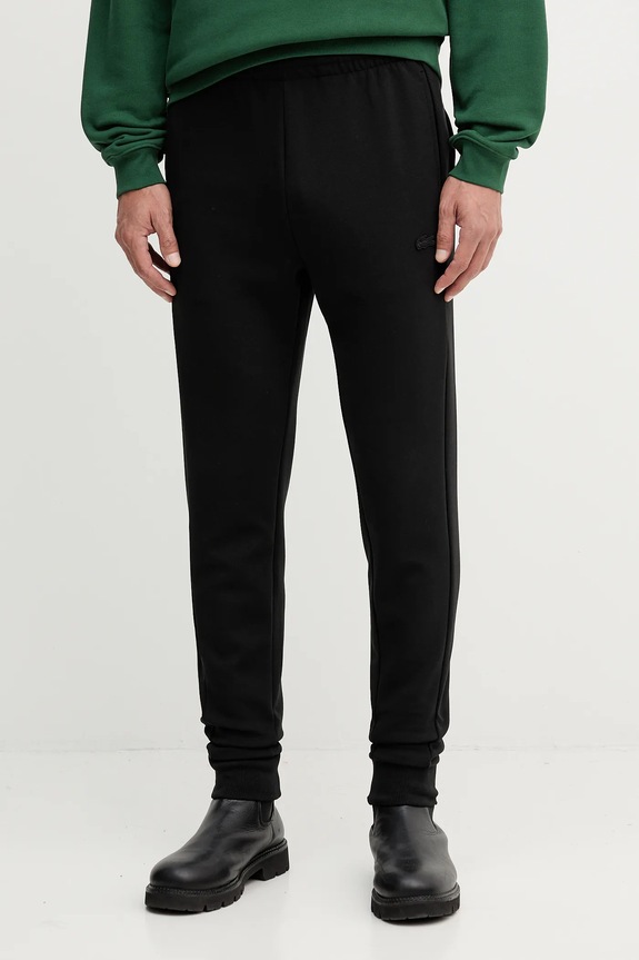 Lacoste spodnie dresowe dzianina czarny XH9583