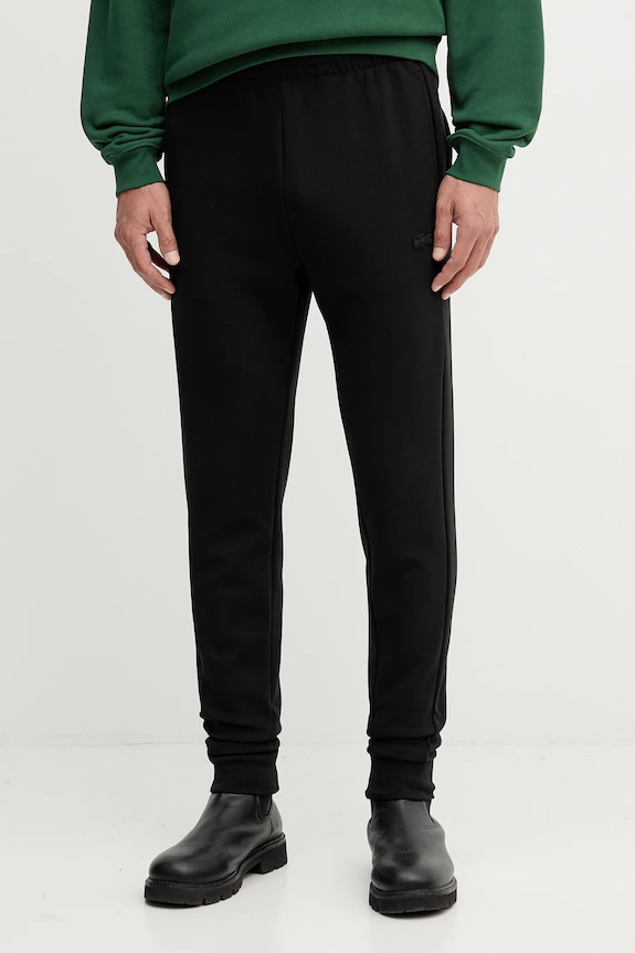 Lacoste spodnie dresowe dzianina czarny XH9583