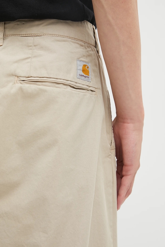 Carhartt WIP pantaloni in cotone Evan beige I035563.G1GD