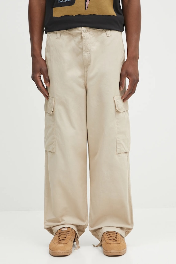 Bavlněné kalhoty Carhartt WIP Kade Cargo bavlna béžová I035564.G1GD