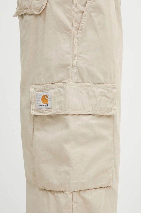 Bavlněné kalhoty Carhartt WIP Kade Cargo béžová I035564.G1GD