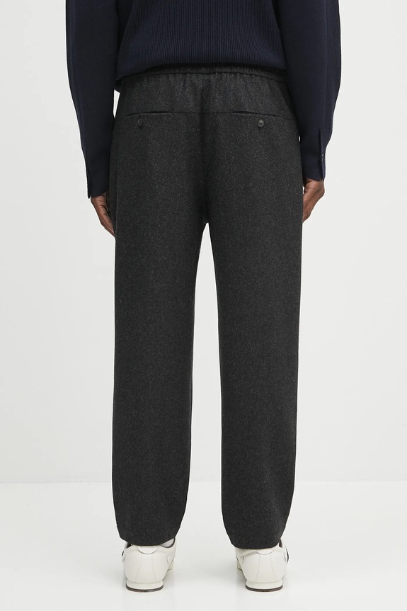 Clothing Drôle de Monsieur wool trousers Le Pantalon Cropped Flanelle H.BP167.WV008 gray